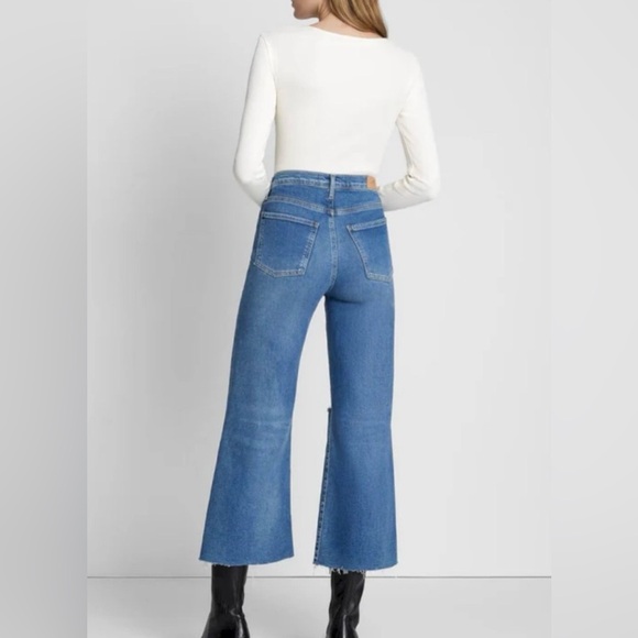 7 For All Mankind Jo Flare Cropped Jeans High Rise Luxe Vintage Kick Flare - Picture 2 of 14